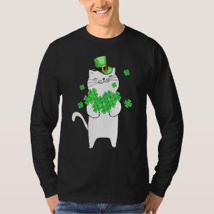 Catricks Day Cat Shamrock St Patricks Day Lucky T-Shirt