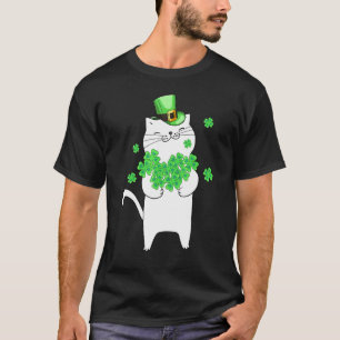 Catricks Day Cat Shamrock St Patricks Day Lucky T-Shirt