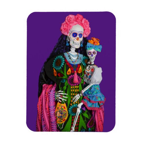 Catrina and Child Day of the Dead Sugar Skull Magnet