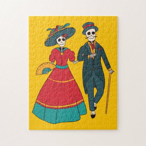 Catrina Couple Mexican Day Of The Dead Jigsaw Puzzle