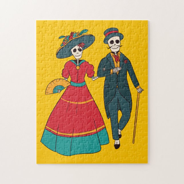 Catrina Couple Mexican Day Of The Dead Jigsaw Puzzle (Vertical)