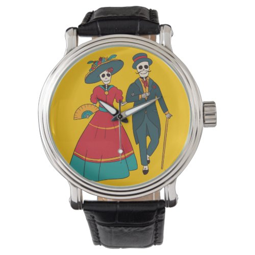 Catrina Couple Mexican Day Of The Dead Watch