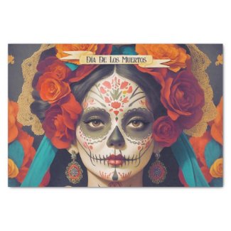Catrina Day Of The Dead 1 Decoupage With Text