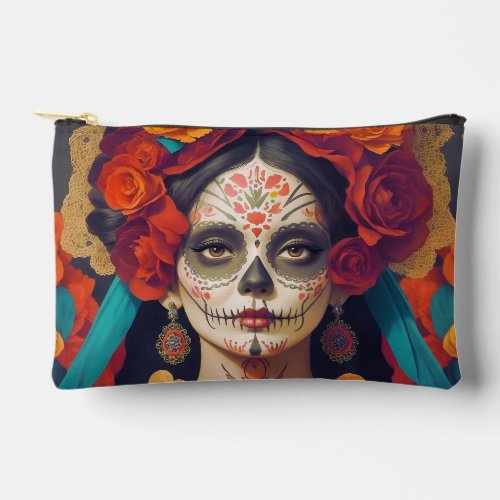 Catrina Day Of The Dead Small Accessory Pouch