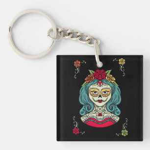 Catrina Día de Muertos Web Keychain