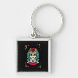 Catrina Día de Muertos Web Keychain