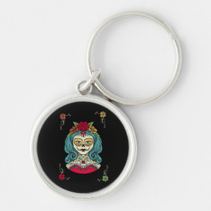 Catrina Día de Muertos Web Keychain