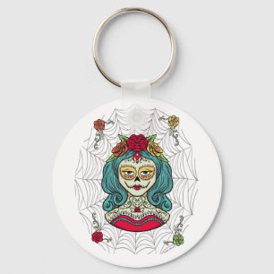 Catrina Día de Muertos Web Keychain