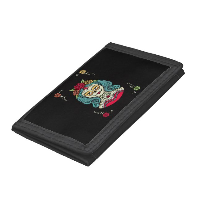 Catrina Día de Muertos Web Trifold Wallet (Bottom)