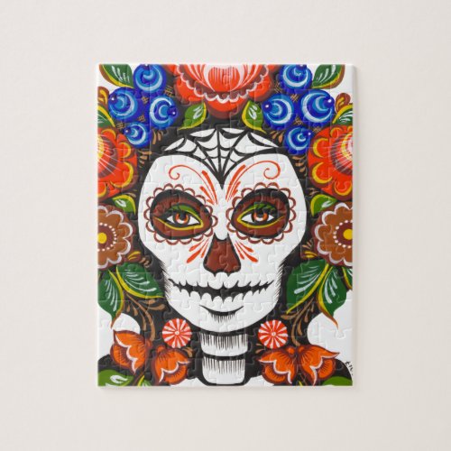 Catrina in flowers jigsaw puzzle