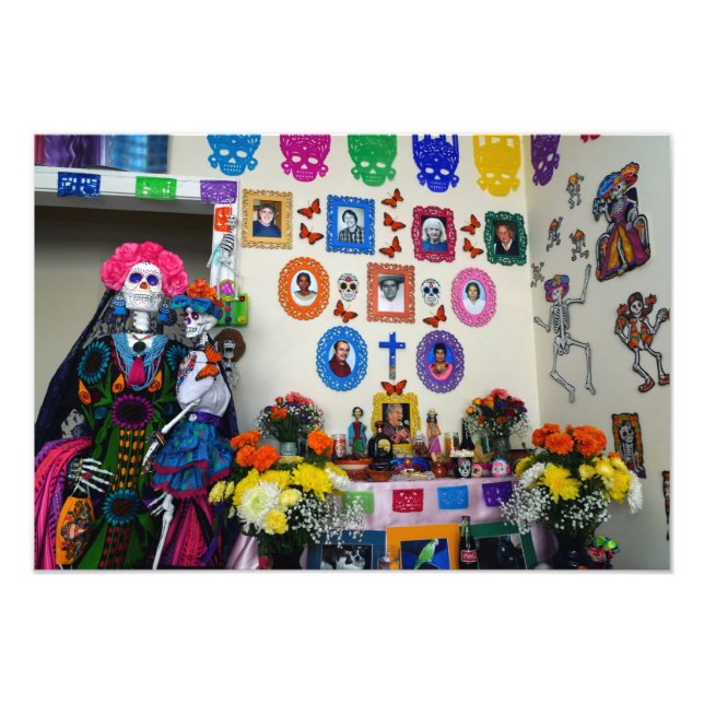 Catrina Mother and Child Ofrenda Photo Print (Front)