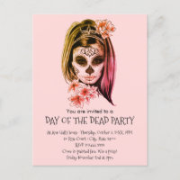 Catrina Painted Face Day Of The Dead Party