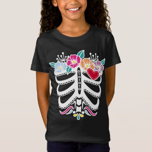 Catrina skeleton costume t_shirt