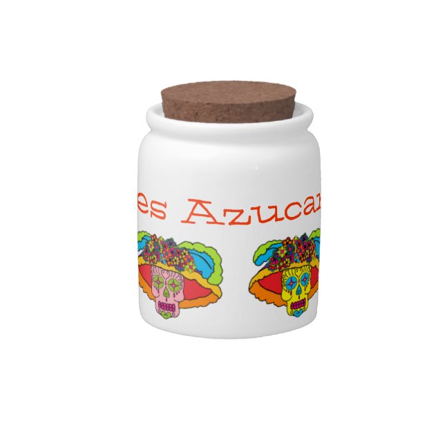 Catrina Sugar Skull Candy Jar (Front)