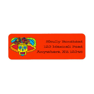 Catrina Sugar Skull Label