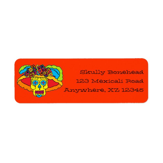 Catrina Sugar Skull Label (Front)