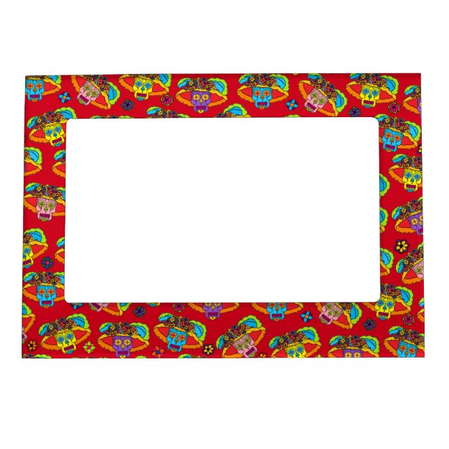 Catrina Sugar Skull Magnetic Photo Frame (Front)