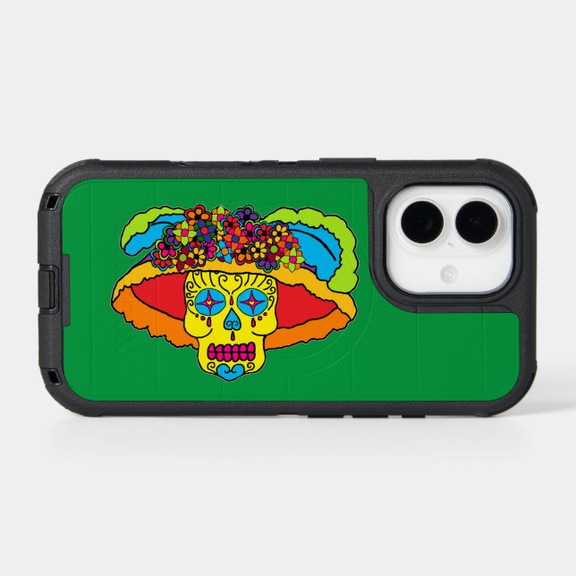 Catrina Sugar Skull  Otterbox iPhone Case (Back Horizontal)