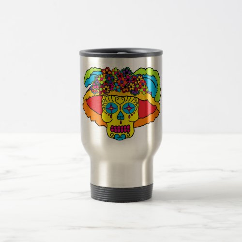 Catrina Sugar Skull Travel Mug