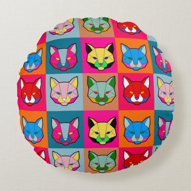 Catrix Round Pillow (Front)