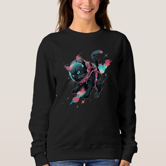 Catronaut Space Cat Galaxy Kitten Astronaut Space  Sweatshirt (Front)