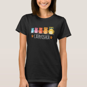 Catryoshka - Colorful Cat Owner Animal Lover Veter T-Shirt