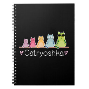 Catryoshka Cute Cats Matryoshka Russian Nesting Do Notebook