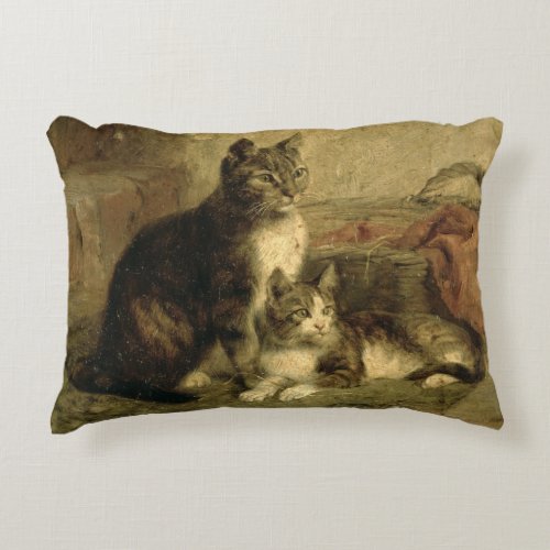 Cats 1883 decorative pillow