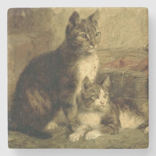 Cats 1883 stone coaster