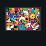 Cats Abstract Pop Art Design  Framed Art<br><div class="desc">Discover the playful and vibrant world of feline charm with our 'Cats Abstract Pop Art Design Framed Art.' This captivating artwork seamlessly merges the spirited energy of pop art with the endearing appeal of abstract feline figures. The vivid colors and intricate details create a visual symphony that sparks creativity and...</div>