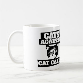 Cats Against Catcalls retro calico feminist Coffee Mug