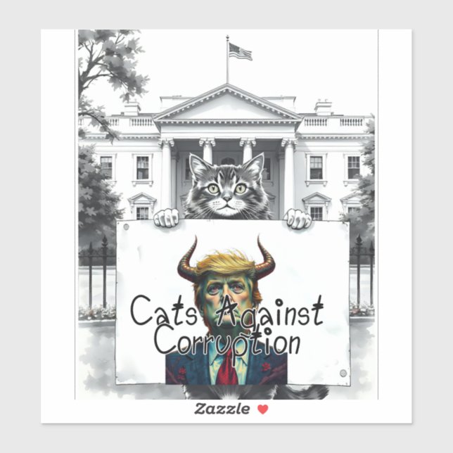 Cats Against Corruption  Sticker (Sheet)
