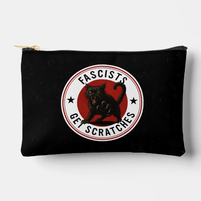 Cats Against Fascists Accessory Pouch (Front)