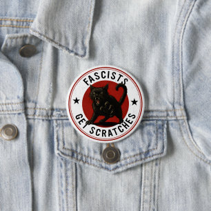 Cats Against Fascists Button