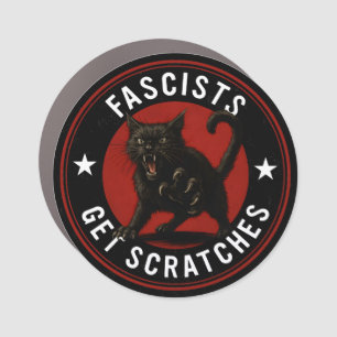 Cats Against Fascists Car Magnet