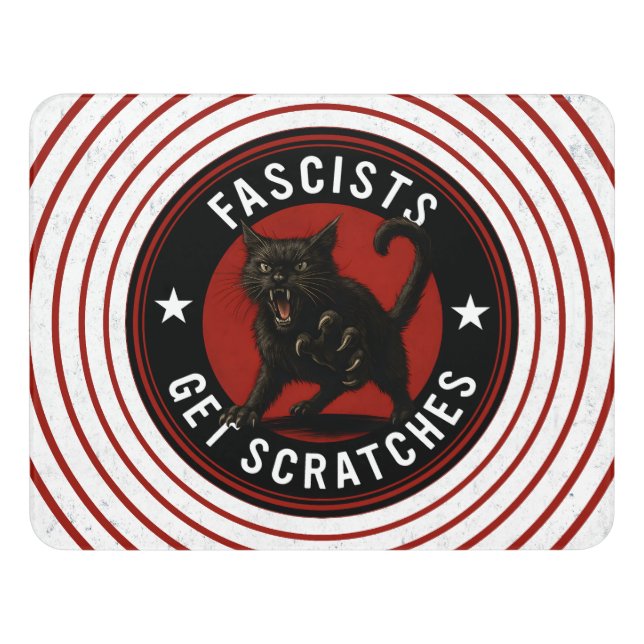 Cats Against Fascists Door Sign (Contemporary Front)