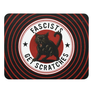 Cats Against Fascists Door Sign