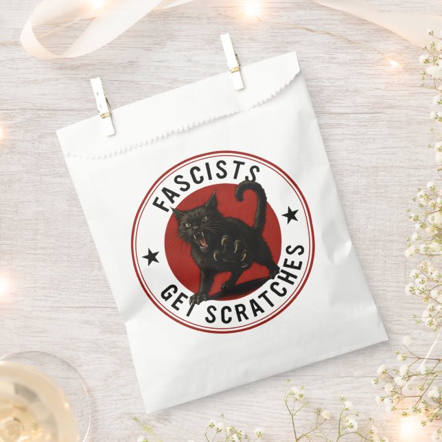 Cats Against Fascists Favor Bag (Clipped)