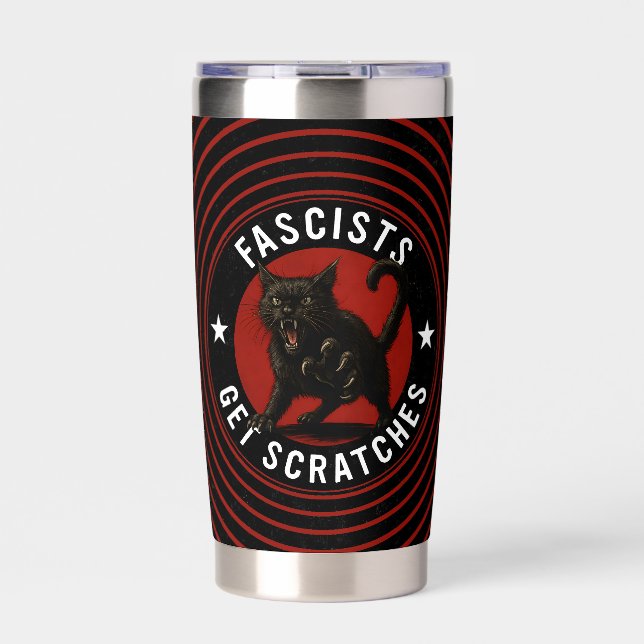 Cats Against Fascists Insulated Tumbler (Front)