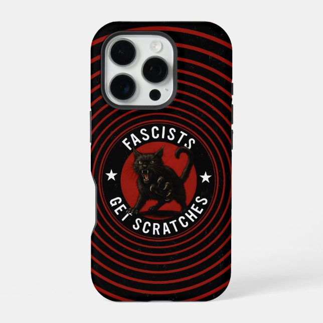 Cats Against Fascists Iphone Case (Back)