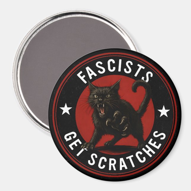 Cats Against Fascists Magnet (Front/Back)