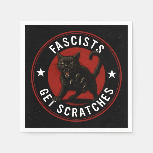 Cats Against Fascists Napkins (Front)