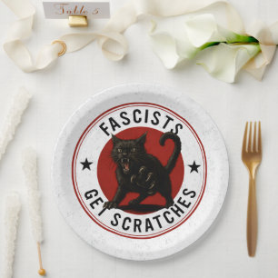 Cats Against Fascists Paper Plates