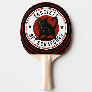 Cats Against Fascists Ping Pong Paddle