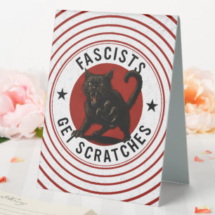 Cats Against Fascists Table Tent