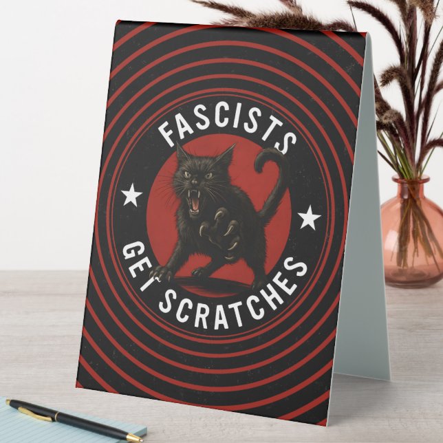 Cats Against Fascists Table Tent (In SItu (Table))