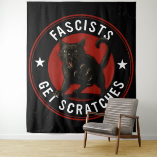 Cats Against Fascists Tapestry
