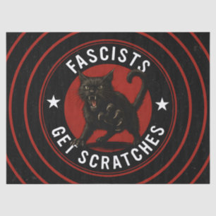 Cats Against Fascists Tissue Paper
