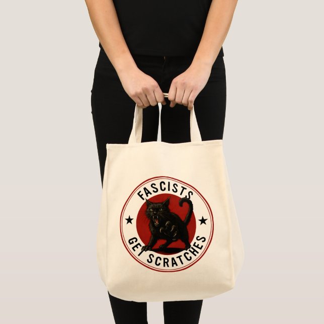 Cats Against Fascists Tote Bag (Front (Product))