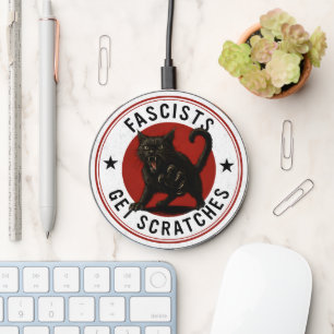 Cats Against Fascists Wireless Charger